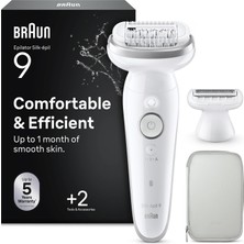 Braun Silk·épil 9 Epilatör, Islak ve Kuru, Kalıcı Pürüzsüz Cilt, 9-030