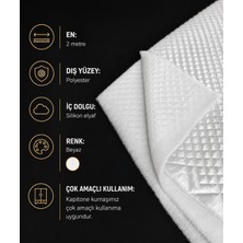 Favora Kapitone Ağaç Kabuğu Dikişli Kumaş 10 Metre – Beyaz