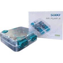Sobo Akvaryum Dört Çıkışlı Şeffaf Hava Motoru 12W 4x6 Lt/dak AQ-019