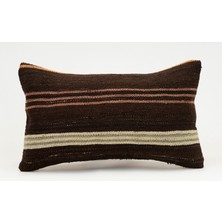 Kilim Wholesale El Yapımı Eski Kilimden Yapılmış Vintage Kırlent Kılıfı, Yün, 30X50 cm