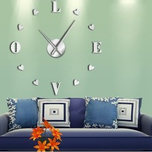 Dıy Clock Modern Nesil Dıy 3D Dekoratif Büyük Boy Sticker Duvar Saati