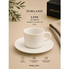 Porland Seaons / Alumilite Tabaklı Çay Fincanı Seti / Çay Saati Takımı 1 Kişilik