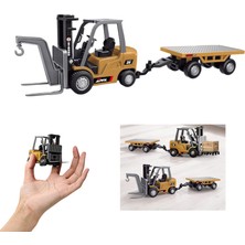 Giffy Oyuncak Mini Forklift Uzaktan Kumandalı Dahili Şarjlı Metal Gövde 1:64 Ölçek Hediyelik 11.5 cm Rc