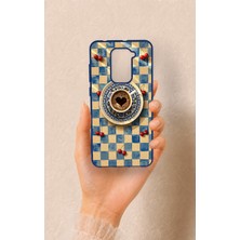 Vip Case Redmi Note 9 Uyumlu Kalpli Kahve Desenli Silikon Kılıf