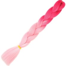 Simli Koyu Pembe / Pembe / Şeker Pembesi Ombreli Örgülük 100 Gr.