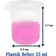 Mr. Crowley Plastik Beher 25, 50, 100, 250, 500 ve 1000 ml Ölçü Kabı Kabartma Skala 1 Adet