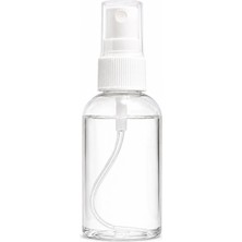 Sizeuyduk 50 Adet 50 ML OM61 Beyaz Sprey Başlık Dezenfektan Kolonya Parfüm Hediyelik Nikah Nişan Düğün İçin Boş Plastik Şişe