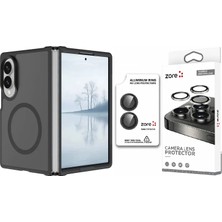 Vendas Galaxy Z Fold 8 Kılıf M-Safe Şarj Özellikli Kamera Korumalı Zore Lunex Kapak + Safir Kamera Lens Koruyucu