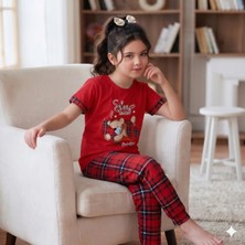 Kapi Kids Kız Çocuk Pijama Takımı 6-7 Yaş - Kırmızı