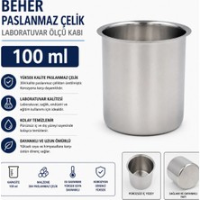 Labolist Beher Paslanmaz Çelik 100 ml - Laboratuvar Ölçü Kabı