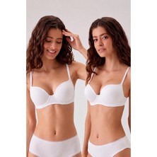 Pierre Cardin 6827 2'li Ekonomik Paket Lyon Balenli Double Push Up Micro Sütyen