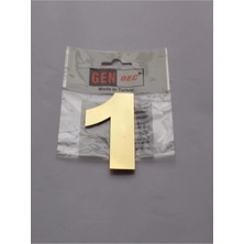 St. Morritz 8 cm Altın Sarı Paslanmaz Metal No:1 Kapı Numarası ,villa ,birim No