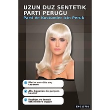 sbodurhome Uzun Duz Sentetik Parti Peruğu 60 cm - Yetiskin Kostum Aksesuari Tekli BX-313701