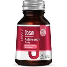 Orzax Ocean Astaksantin 30 Kapsül Takviye Edici Gıda Soya, GDO ve Gluten İçermez