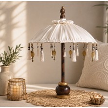 Missidea El Yapımı 65X45 cm Masaüstü Dekoratif Bali Şemsiyesi