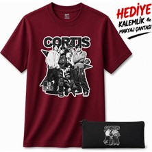 BarsDepo Cortıs Baskılı Tişört, Premıum Kalite Unisex Çocuk / Yetişkin ( Kalemlık Hedıyelı)