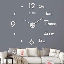 Dıy Clock Modern Nesil Dıy 3D Dekoratif Büyük Boy Sticker Duvar Saati