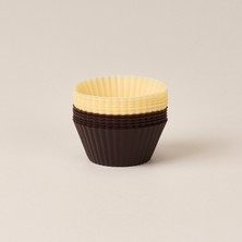 Fackelmann 12'li Silikon Mini Muffin Kalıbı - Krem / Kahverengi