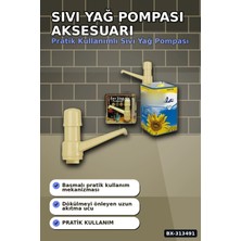 Techora Sale Vakumlu Çift Çekvalfli 30 cm Sıvı Yağ Pompası - Mutfak Şişe Pompa Aksesuarı BX-313491
