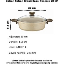 St. Morritz Safran Granit Tencere Basık Pilav Tenceresi 20 cm