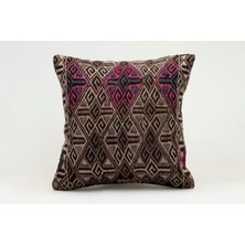 Kilim Wholesale El Yapımı Kilimden Yapılmış Vintage Kırlent Kılıfı, Yün, 40X40 cm