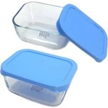 St. Morritz 53733 Snow Box Kapaklı Saklama Kabı Mavi 420 cc 2'li