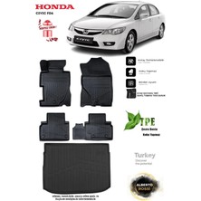 Alberto Rossi Honda Civic 2012 Araca Özel 3D Paspas ve 3D Bagaj Havuzu