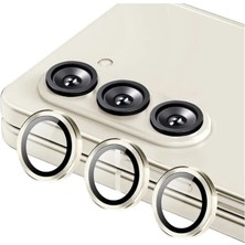 Zamerya Galaxy Z Fold 5 Valdez Metal Kamera Lens - Krem
