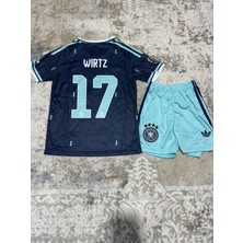 Almanya Milli Takımı Wirtz 17 Çocuk Futbol Forması Mavi