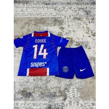 Psg D. Doué 14 Çocuk Futbol Forması Mavi