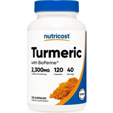 Nutricost Turmeric With Bioperine 2,300 Mg 120 Capsules 40 Servis