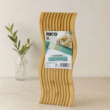 Marsilyan Bambu Servis Sunum Tahtası 17X39X1.5 cm (Çift Yüzlü Dalgalı/kanallı)