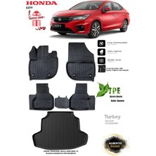 Alberto Rossi Honda City 2021 Araca Özel 3D Paspas ve 3D Bagaj Havuzu