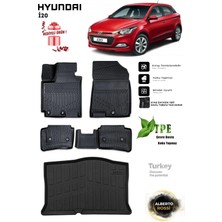 Alberto Rossi Hyundai I20 2018 Araca Özel 3D Paspas ve 3D Bagaj Havuzu