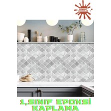St. Morritz 30×30CM Arabesk Çini Epoksi 1 Adet 3D Yapışkanlı Duvar Kaplama Paneli Mutfak Banyo Salon Ofis Döşeme