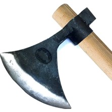 Zamerya Keserli Saplı Büyük Ay Balta 90 cm - Dövme Çelikten