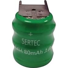 Zamerya Sertec - 3.6V 3S1P 80 Mah 3 Pin  Nı-Mh Buton Pil