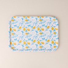 Evidea Kitchen Lemon Kaydırmaz Tepsi - Beyaz / Sarı - 42X30 cm