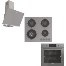 Hafele Üçlü Ankastre Set Orion Gri Set 8