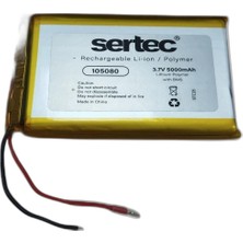 Zamerya Sertec 105080 3.7V 5000 Mah Li-Polymer Pil (DEVRELI/1.5A)