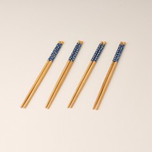 Bambum Hika 4 Çift Chopstick - Açık Kahverengi