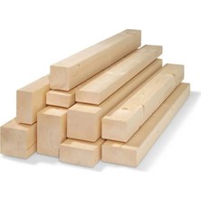 St. Morritz (7x7 cm x 10 cm 1 Adet) Ladin Ahşap Çıta Taslak Tahta Blok ve Kereste
