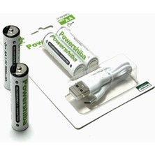Zamerya Şarj Edilebilir Pil Type-C Şarjlı Li-Ion Lityum Kalem Pil 2800MAH/1.5V/AA Şarjlı Pil