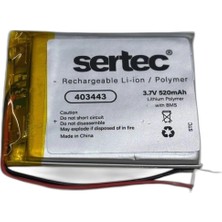 Zamerya Sertec 403443 3.7V 520 Mah Li-Polymer Pil (DEVRELI/1.5A)