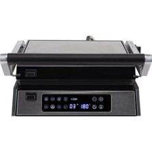 St. Morritz Lxtm-03 2200 Watt Izgara ve Dijital Tost Makinesi Izgara Için 180° Açılabilir
