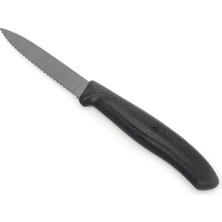 St. Morritz 67633 Tırtıklı Soyma Bıçağı - Siyah - 8 cm