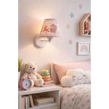 Kids Şirin Tasarım Çocuk Odası Bebek Odası Kız Erkek Genç Odası Duvar Aplik (E-14 Ampül Uyumlu)