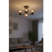 Lora Modern Tasarım Minimal Yatak Odası Salon Mutfak Oturma Odası Camlı 4 Lü Avize