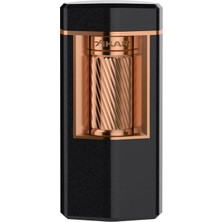 Xikar Meridian Single Lighter Siyah Rose Gold Puro Çakmağı TR2818