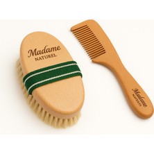 Madame Naturel %100 Doğal 2'li Set( Selülit Fırçası ve Ahşap Tarak)